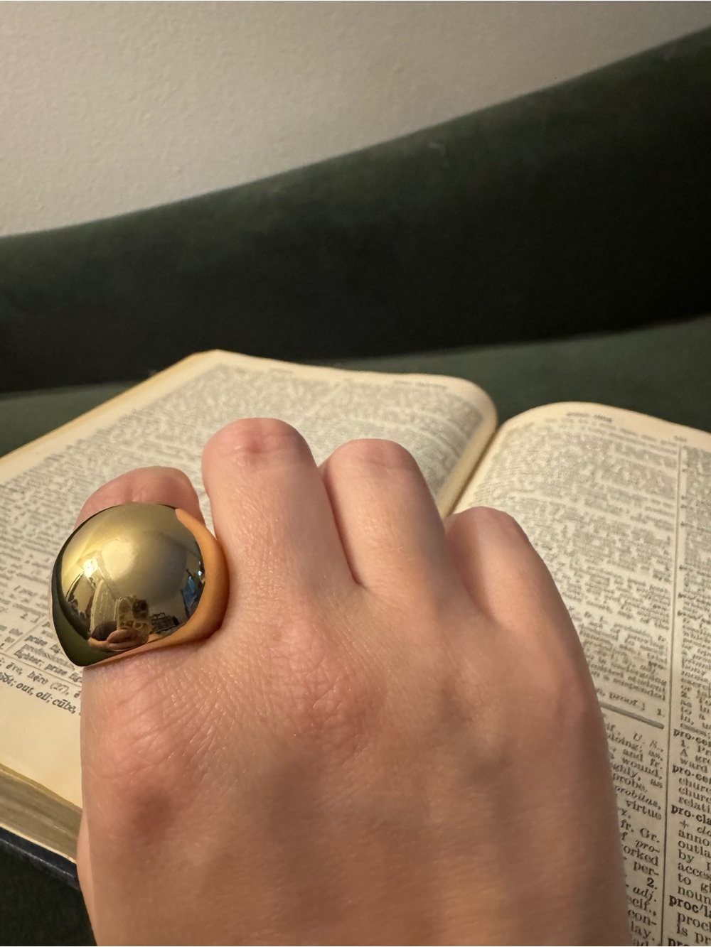 Bold Dome Statement Ring in Shiny Gold
